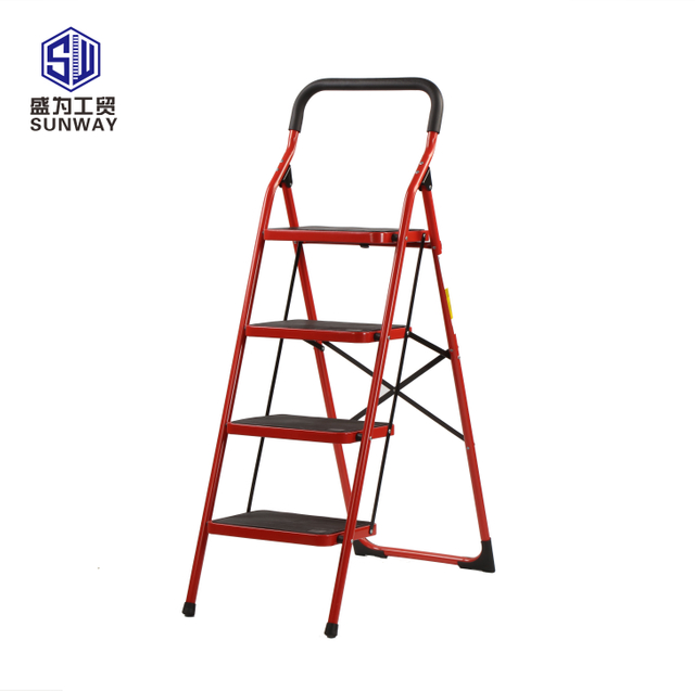 China steel 4 steps ladder 4 steps Iron ladder manufacturers, steel 4