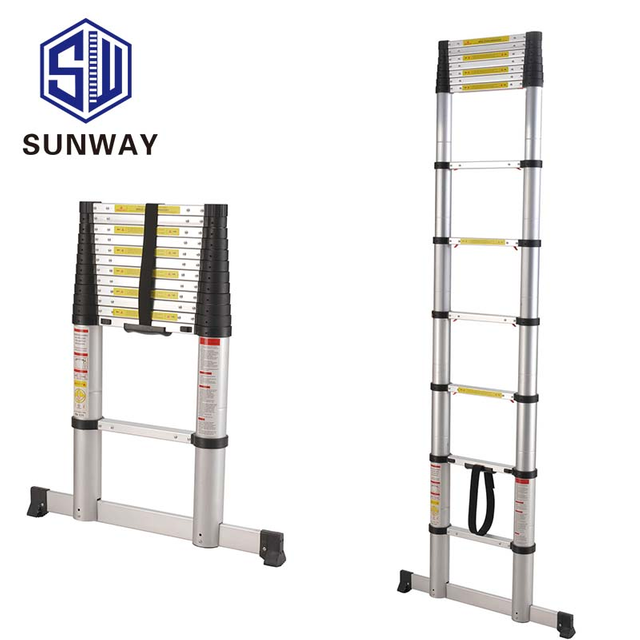 China Onebutton telescopic new design telescopic ladder telescopic
